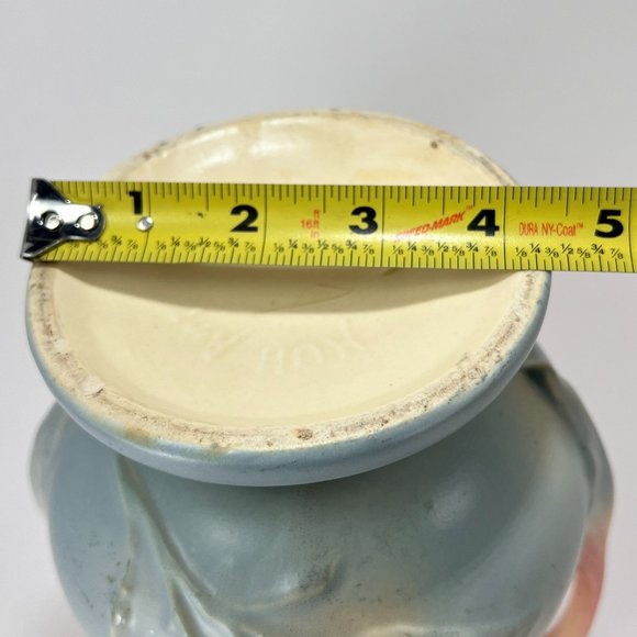 Vtg Hull Art Vase Magnolia Double Handle Ceramic Multicolor Pastel Matte 40s - Picture 16 of 16